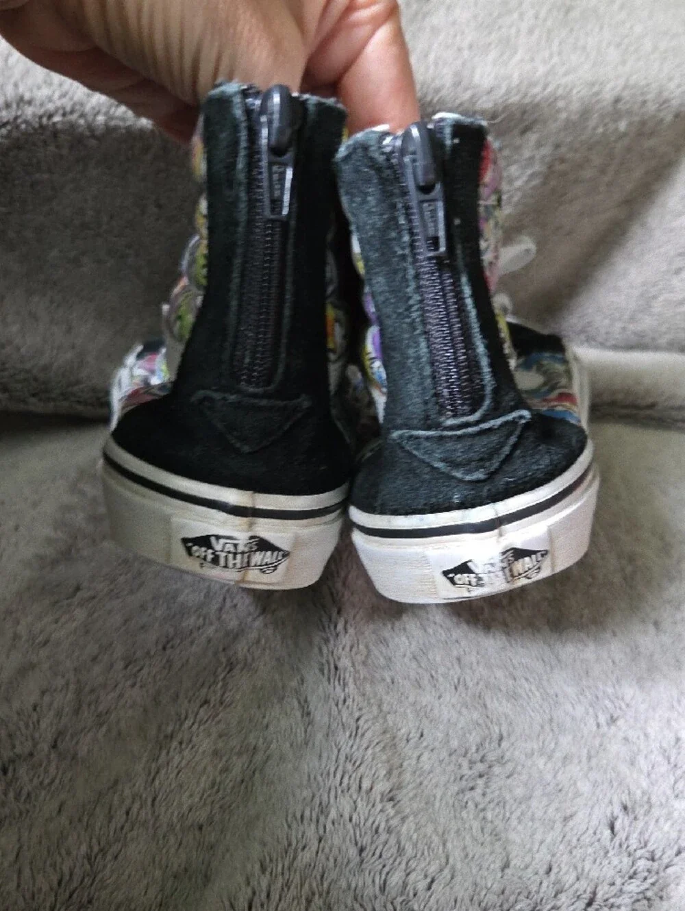 Vans Dallas Clayton SK8 Doodle Pattern High-Top Size 3Y Sneakers